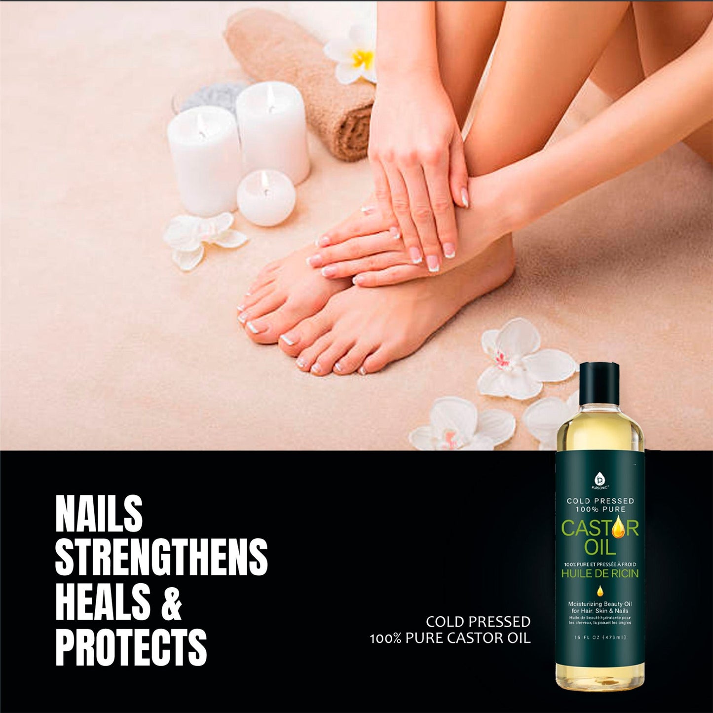 100% Pure Cold Pressed Castor Oil 16 Oz - Health & Longevity Life