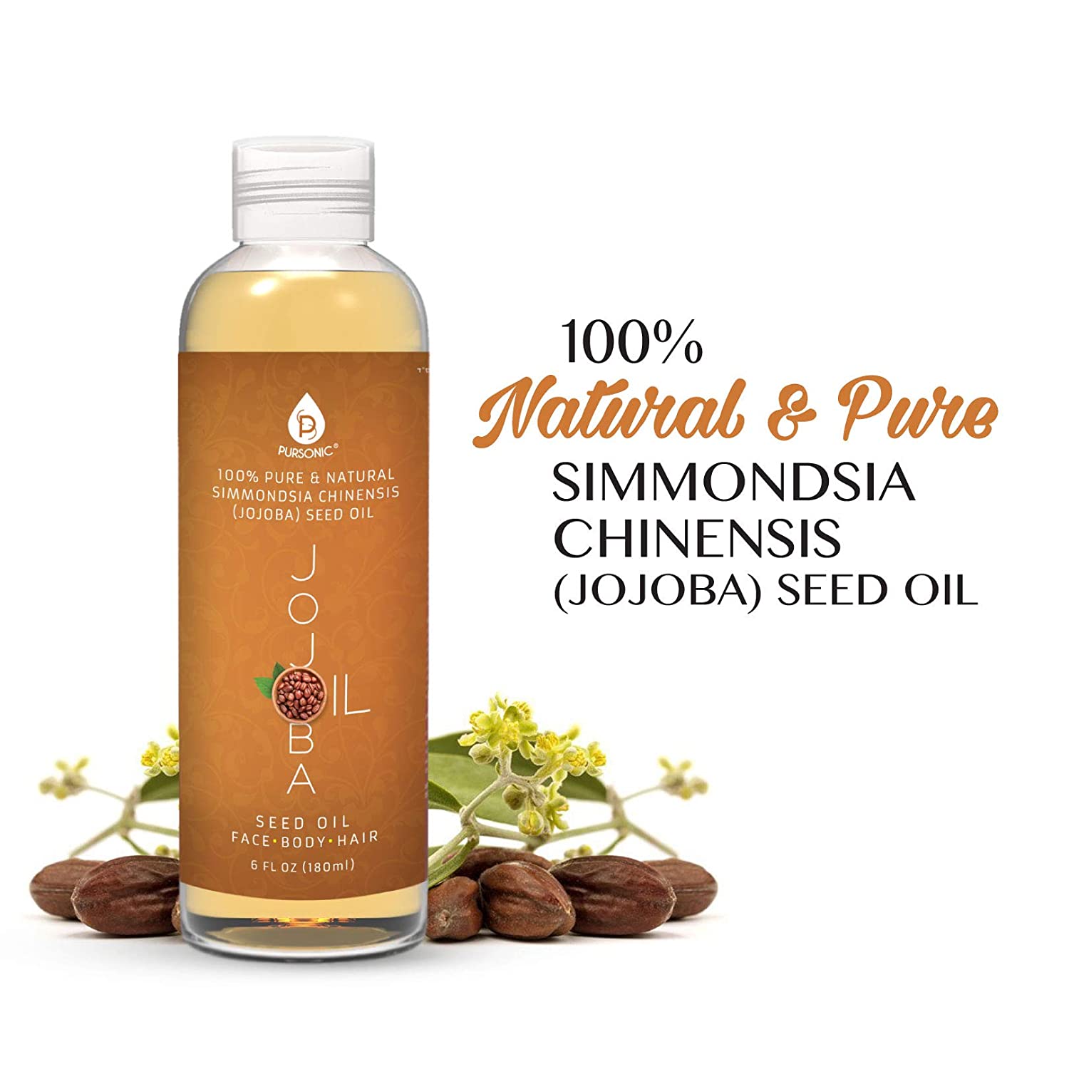 100% Pure & Natural Golden Jojoba Oil 6 Oz - Health & Longevity Life