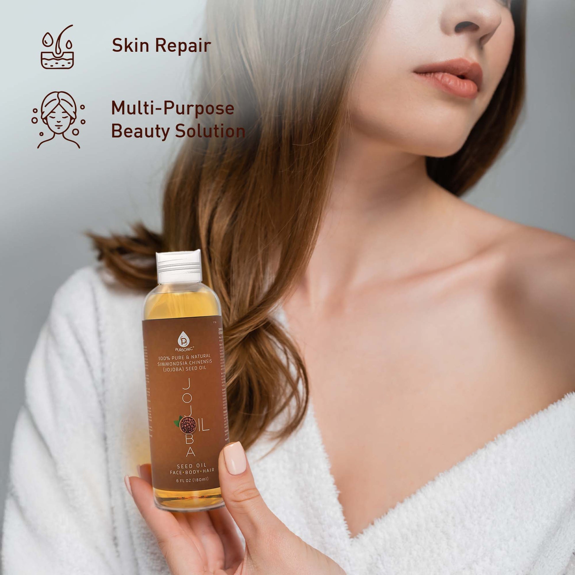 100% Pure & Natural Golden Jojoba Oil 6 Oz - Health & Longevity Life