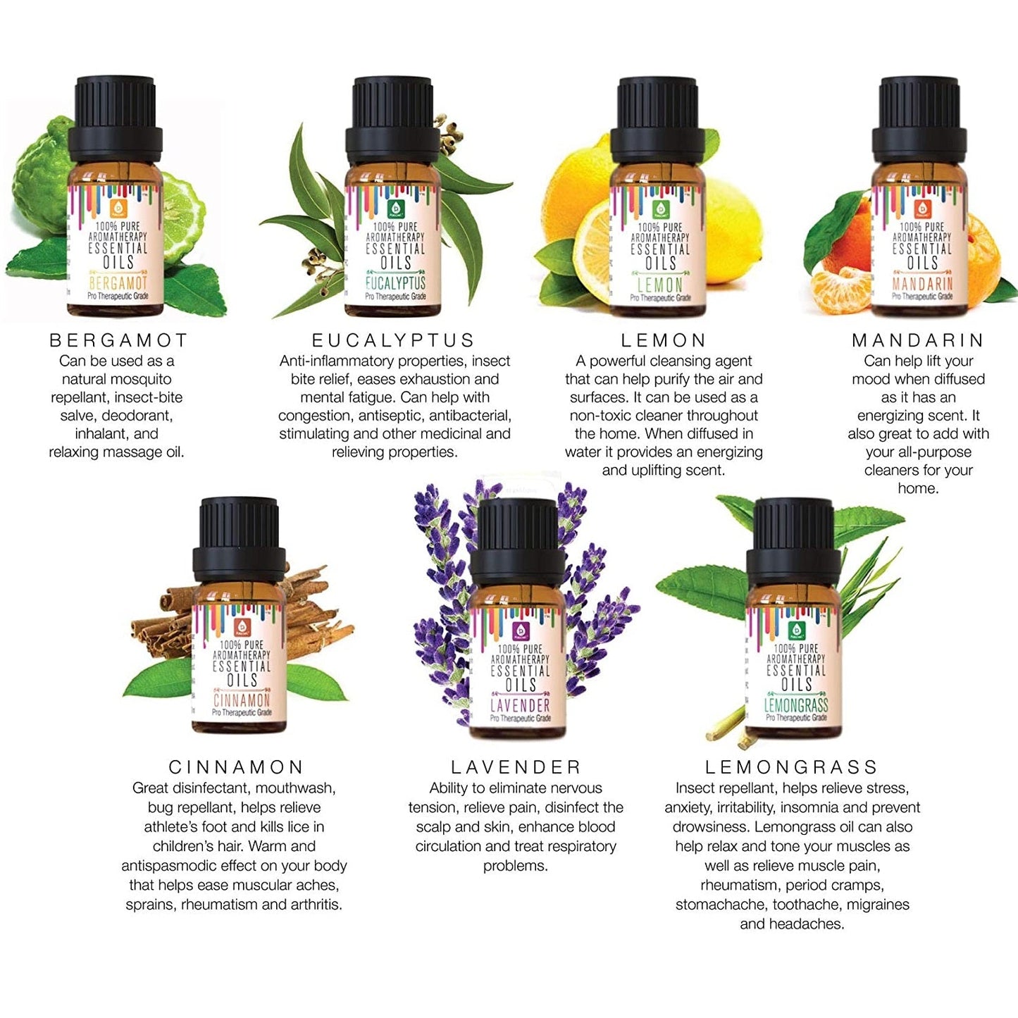 14 Pack of 100% Pure Essential Aromatherapy Oils - Health & Longevity Life