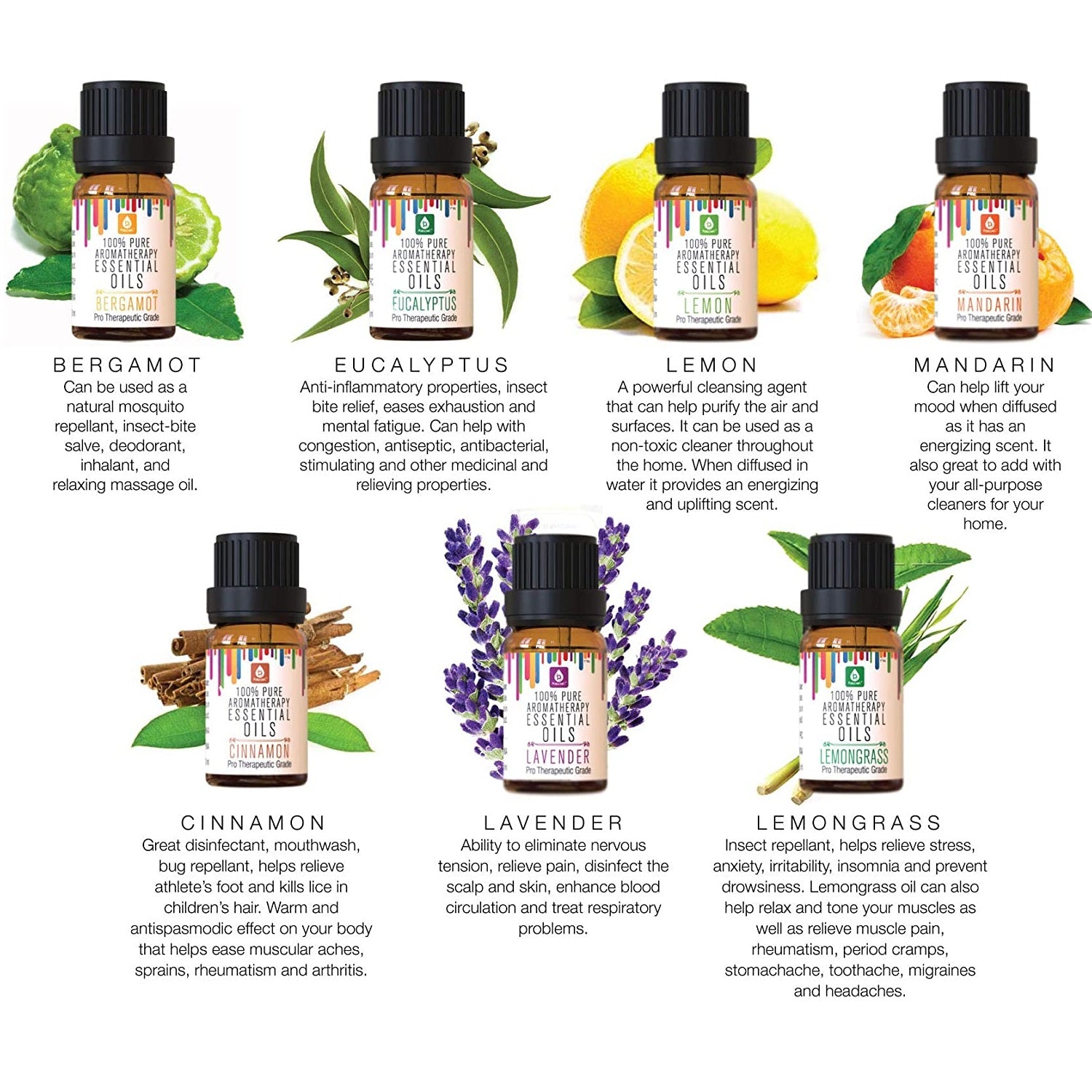 14 Pack of 100% Pure Essential Aromatherapy Oils - Health & Longevity Life