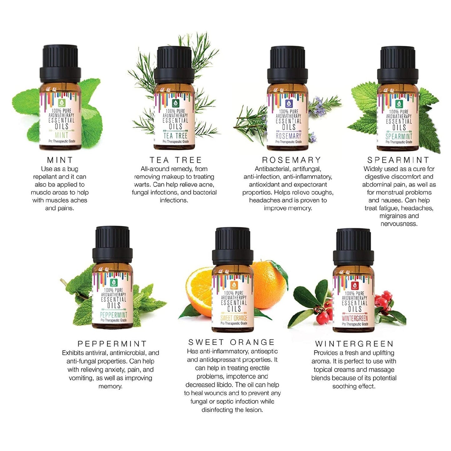 14 Pack of 100% Pure Essential Aromatherapy Oils - Health & Longevity Life