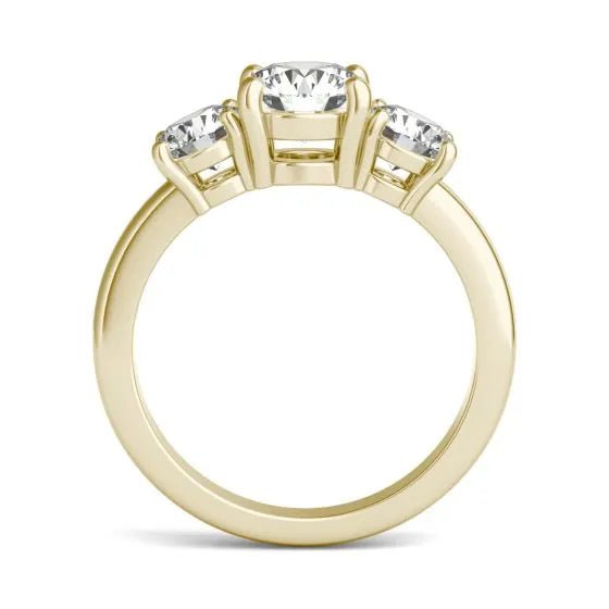 2 CTW AGI Certified Lab Grown Diamond (G - VS) Three Stone Engagement Ring in Choice of 14K Yellow or 14k White Gold - Health & Longevity Life