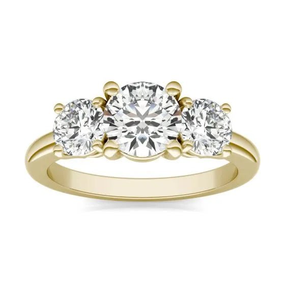 2 CTW AGI Certified Lab Grown Diamond (G - VS) Three Stone Engagement Ring in Choice of 14K Yellow or 14k White Gold - Health & Longevity Life