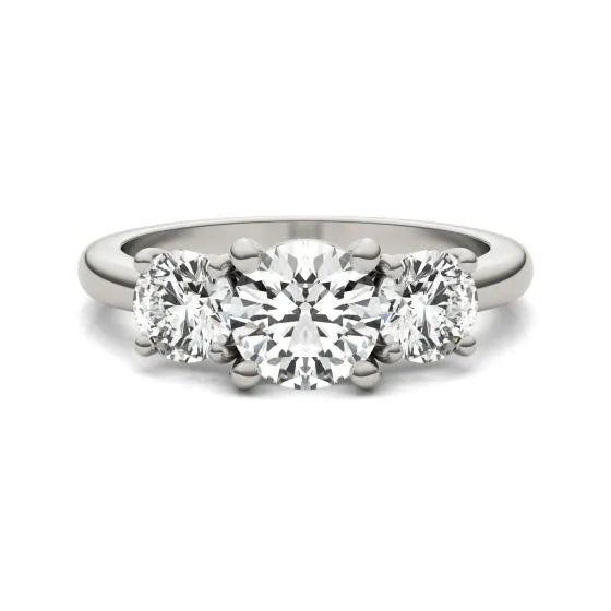 2 CTW AGI Certified Lab Grown Diamond (G - VS) Three Stone Engagement Ring in Choice of 14K Yellow or 14k White Gold - Health & Longevity Life