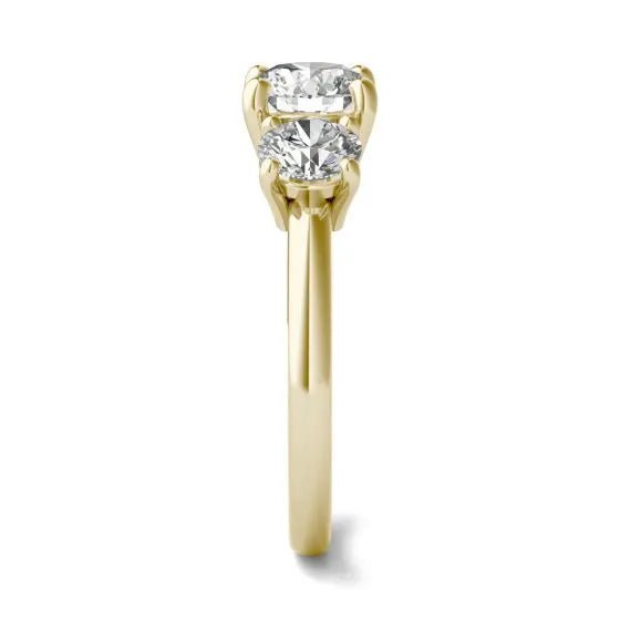 2 CTW AGI Certified Lab Grown Diamond (G - VS) Three Stone Engagement Ring in Choice of 14K Yellow or 14k White Gold - Health & Longevity Life