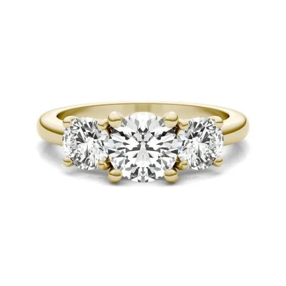2 CTW AGI Certified Lab Grown Diamond (G - VS) Three Stone Engagement Ring in Choice of 14K Yellow or 14k White Gold - Health & Longevity Life