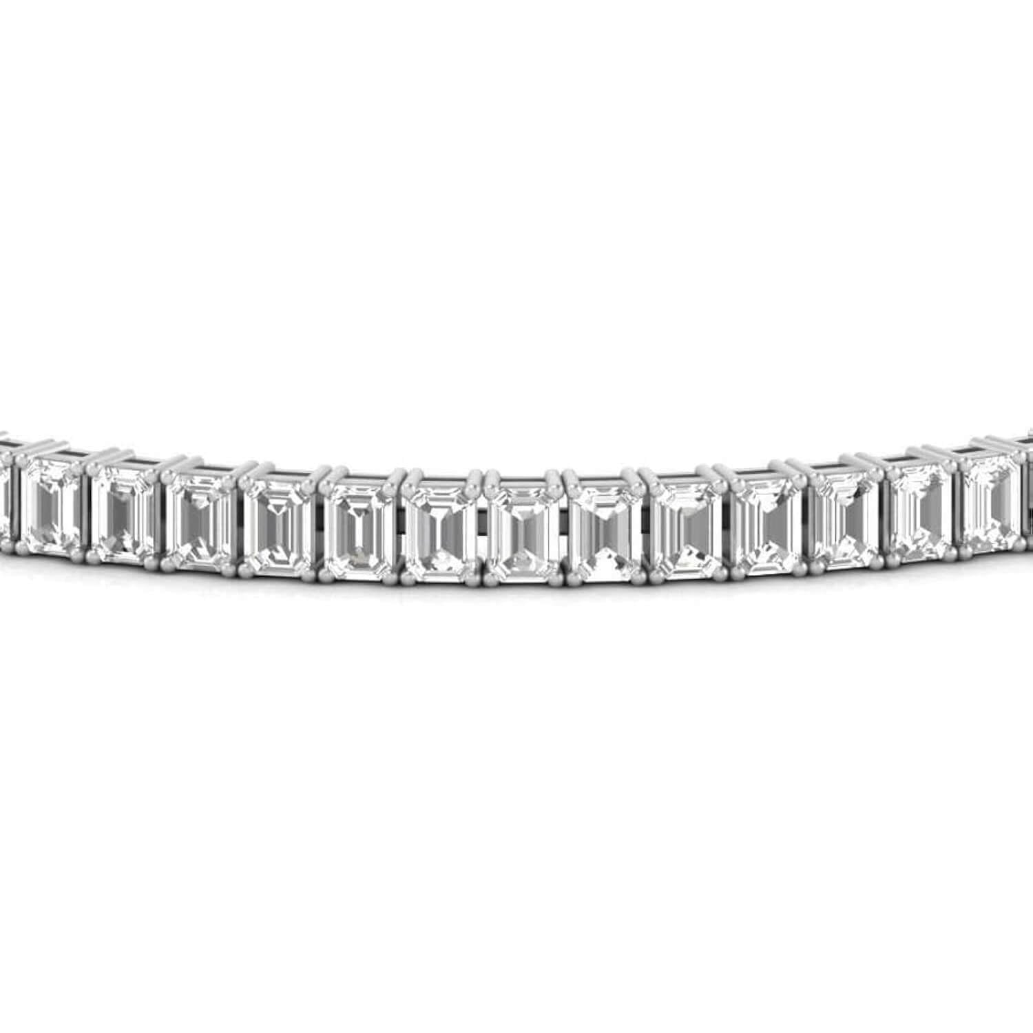 20 CTW Emerald Cut Created Moissanite Tennis Bracelet | 14K Gold Plated | VVS Clarity - Health & Longevity Life