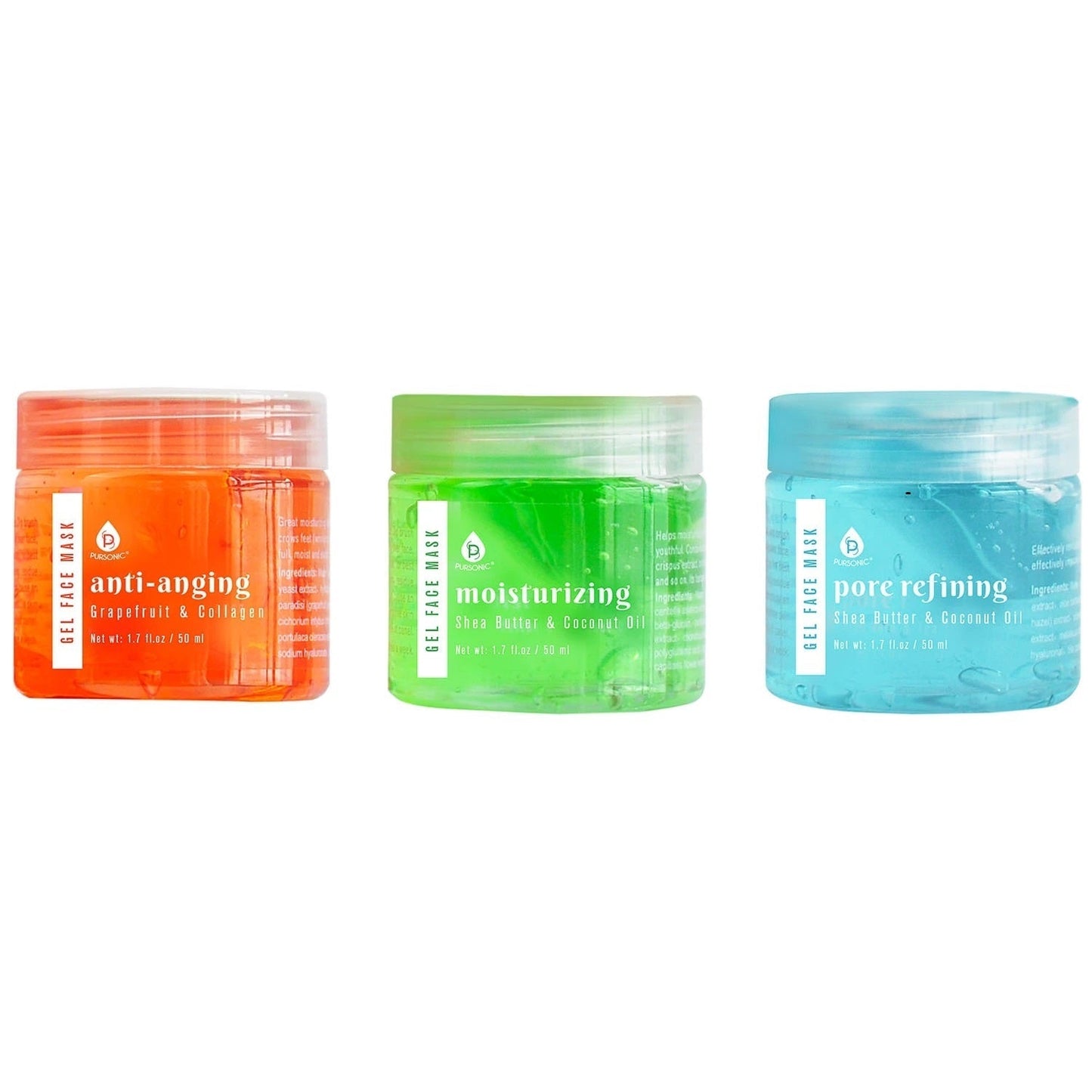 3 Pack Facial Therapy Gel Face Mask With Mask Applicator - Health & Longevity Life