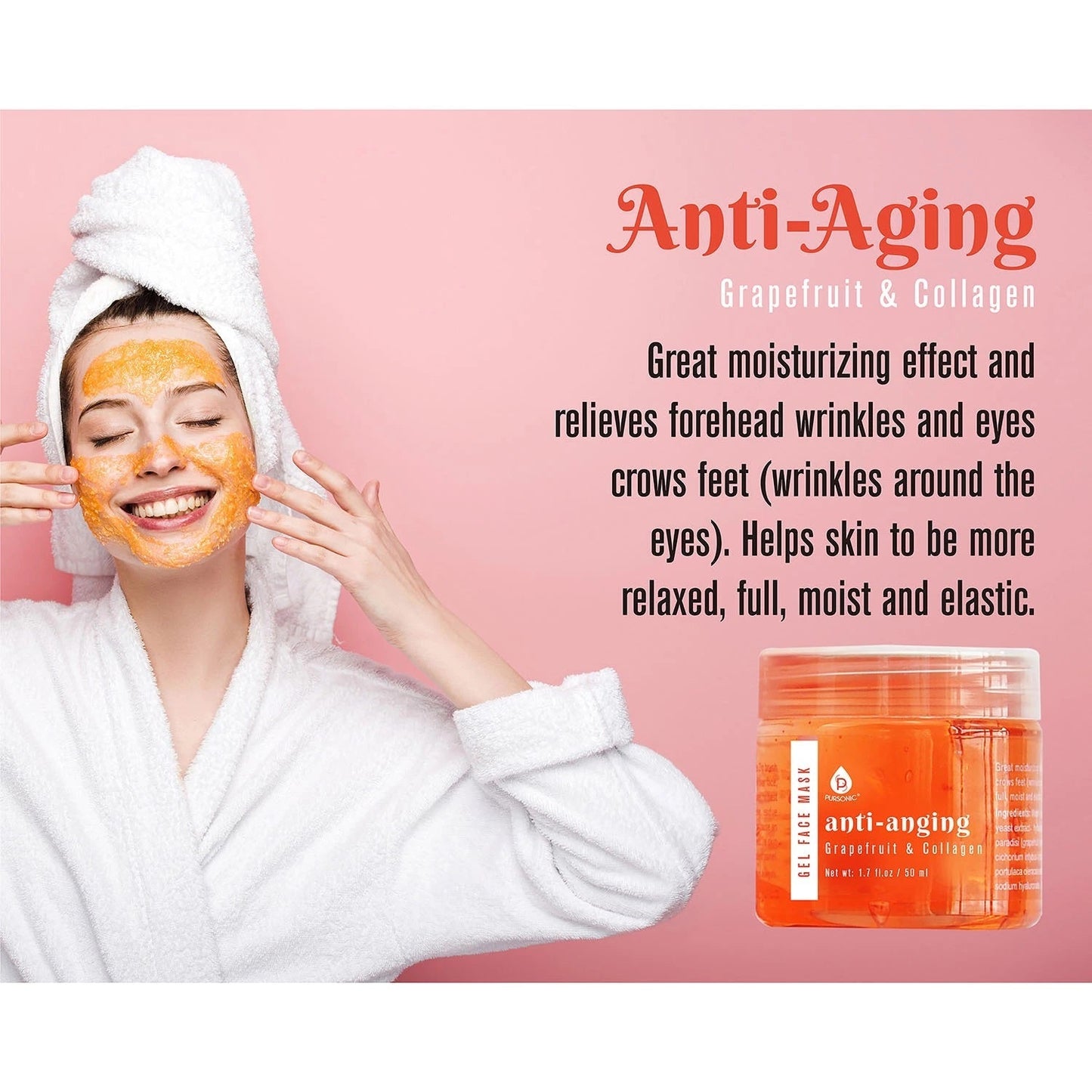 3 Pack Facial Therapy Gel Face Mask With Mask Applicator - Health & Longevity Life