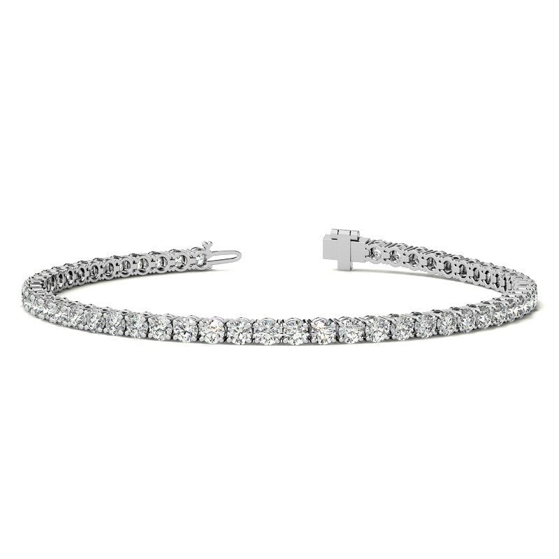 3.00 CTW AGI Certified Lab - Grown Diamond Tennis Bracelet in 14K Yellow or White Gold – G/VS Clarity - Health & Longevity Life