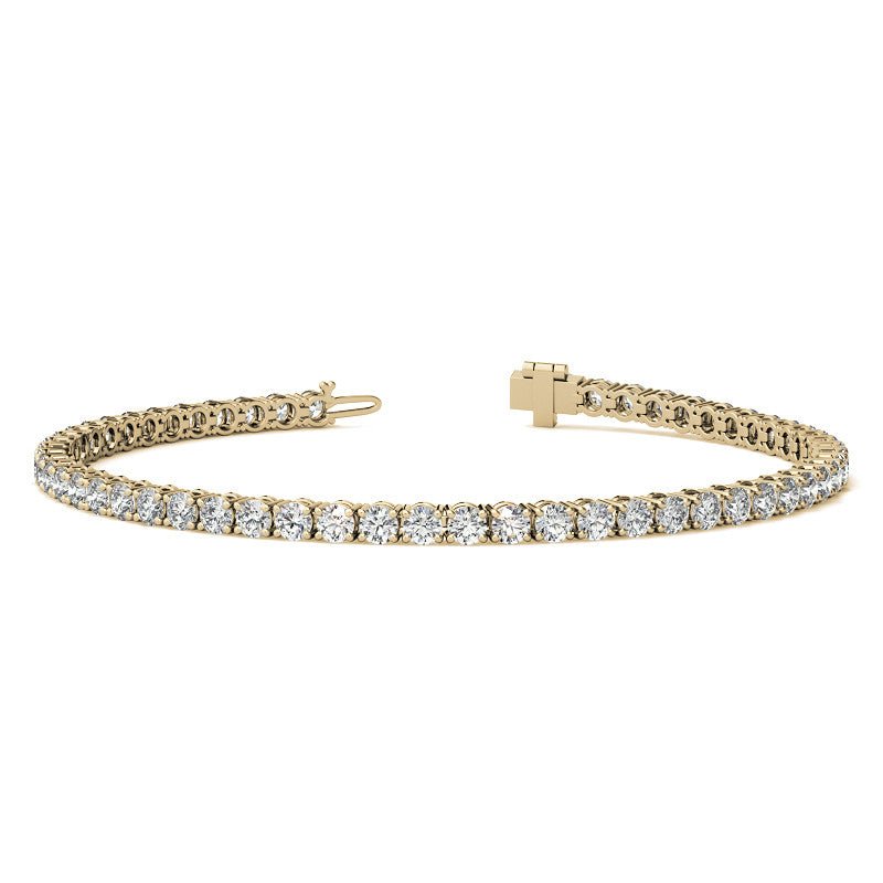 4.00 CTW AGI Certified Lab - Grown Diamond (G/VS) Tennis Bracelet in Choice of 14K Yellow or 14k White Gold - Health & Longevity Life