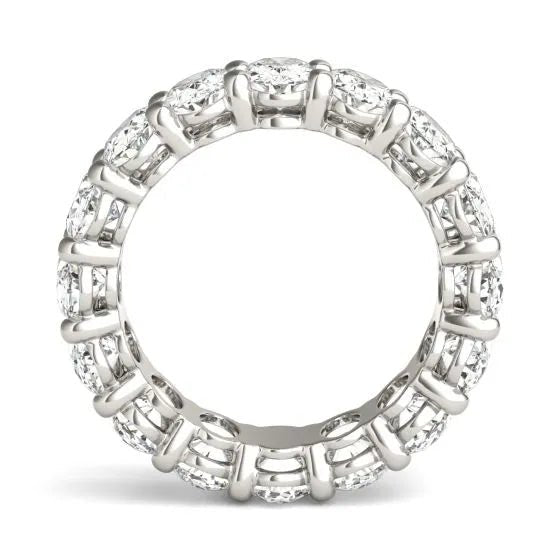 5 5/8 CTW Oval Lab Grown Diamond Couture Classic Eternity Ring 14K White Gold (G - VS) - Health & Longevity Life