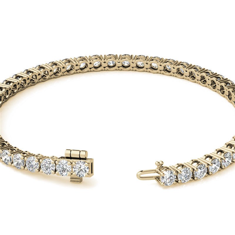 6.5 CTW Lab Grown Diamond Tennis Bracelet in 14kt White/Yellow Gold (G/VS) AGI Certified - Health & Longevity Life