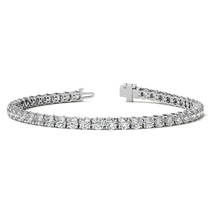 6.5 CTW Lab Grown Diamond Tennis Bracelet in 14kt White/Yellow Gold (G/VS) AGI Certified - Health & Longevity Life