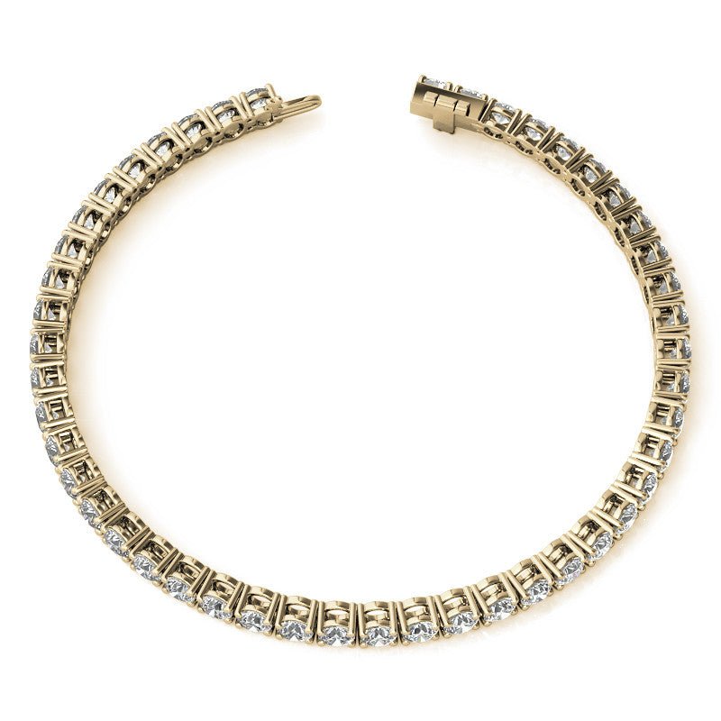 6.5 CTW Lab Grown Diamond Tennis Bracelet in 14kt White/Yellow Gold (G/VS) AGI Certified - Health & Longevity Life