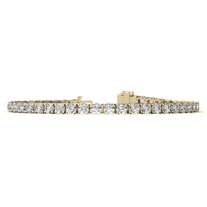 6.5 CTW Lab Grown Diamond Tennis Bracelet in 14kt White/Yellow Gold (G/VS) AGI Certified - Health & Longevity Life