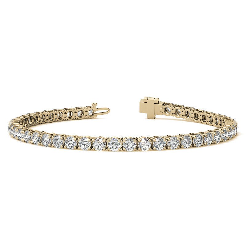 6.5 CTW Lab Grown Diamond Tennis Bracelet in 14kt White/Yellow Gold (G/VS) AGI Certified - Health & Longevity Life