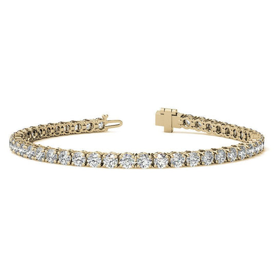 6.5 CTW Lab Grown Diamond Tennis Bracelet in 14kt White/Yellow Gold (G/VS) AGI Certified - Health & Longevity Life