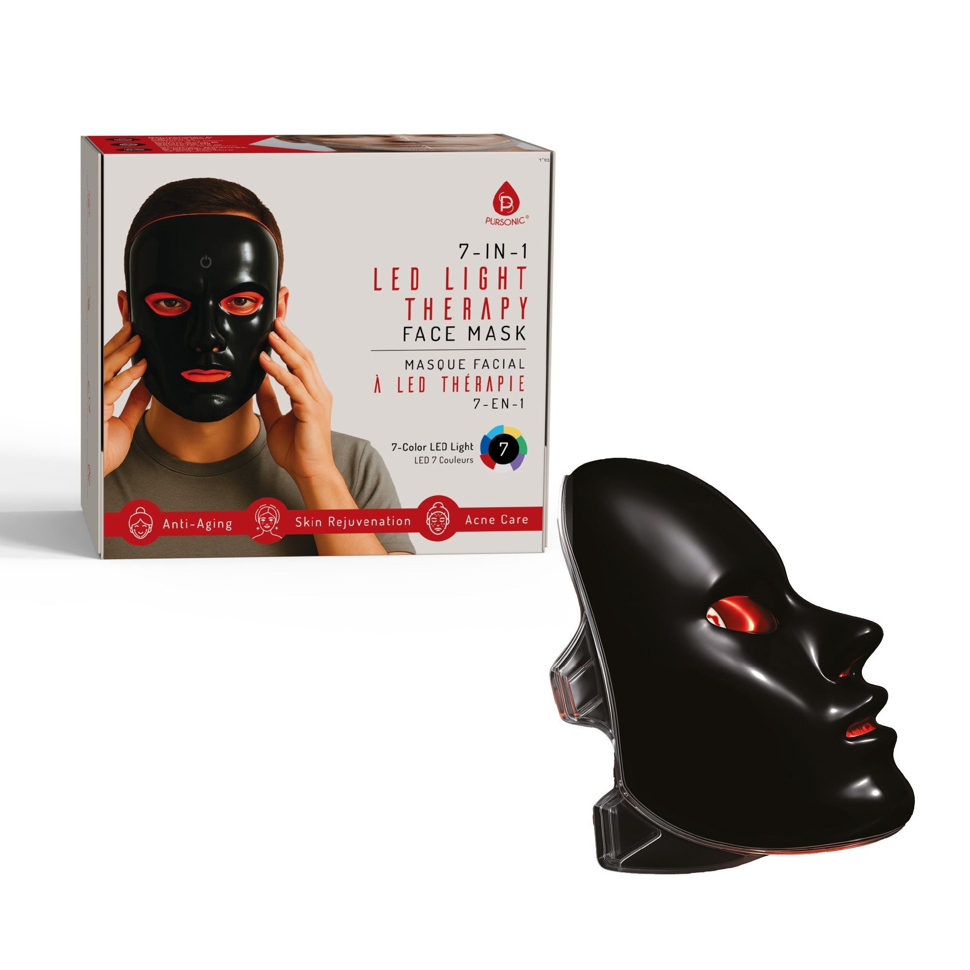 7 - in - 1 LED Light Therapy Face Mask – Advanced Skincare at Home! - Health & Longevity Life