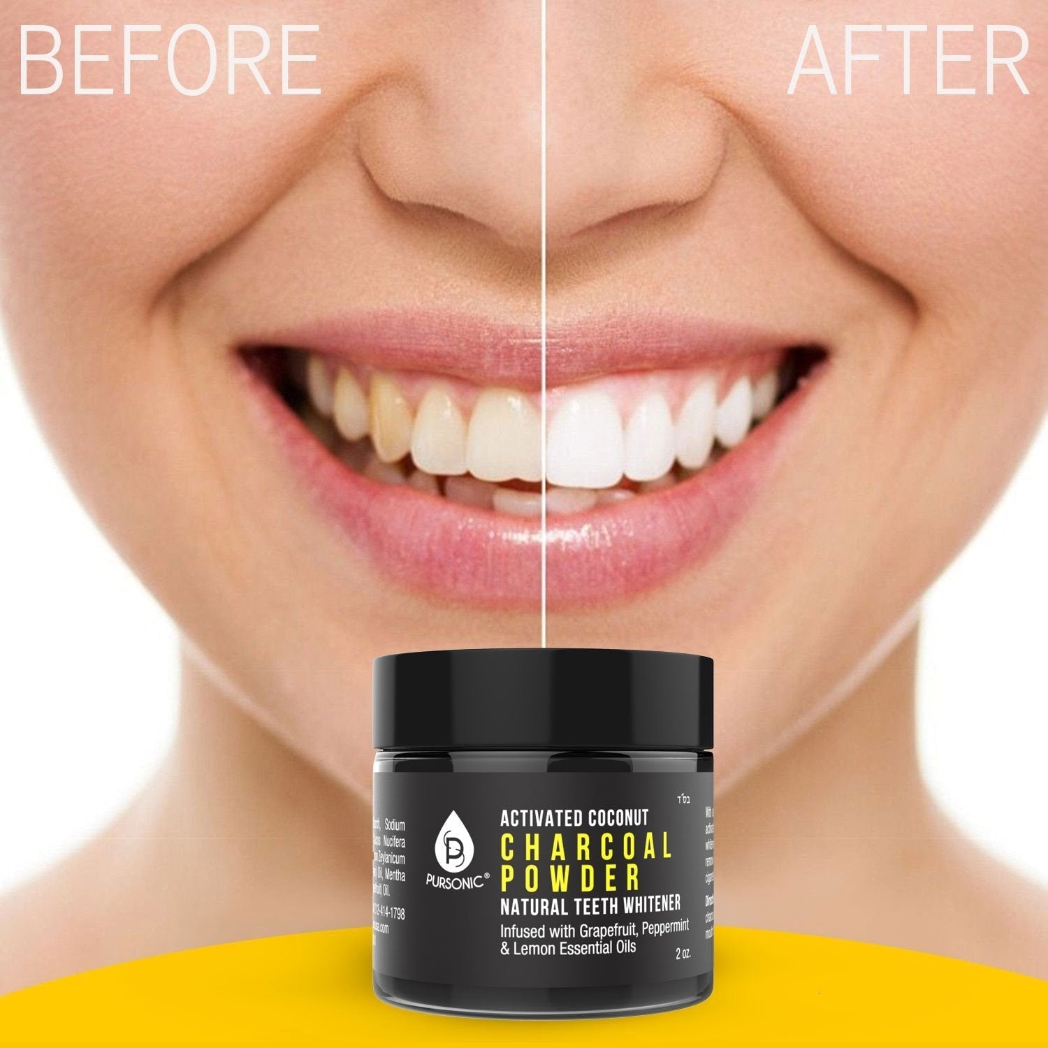 Activated Coconut Charcoal Powder Natural Teeth Whitener - Health & Longevity Life