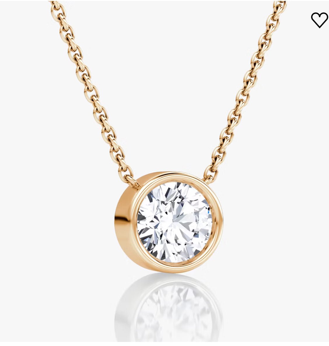 AGI Certified 1.00 Ctw Bezel Set Round Lab Grown Diamond Pendant - G/VS Clarity in Choice of 14K White or Yellow Gold - Health & Longevity Life