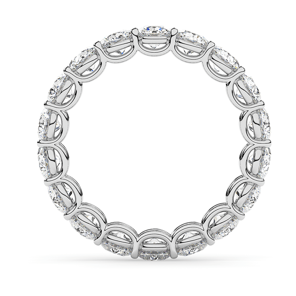 AGI Certified 2 CTW Round Lab Grown Diamond Eternity Band in 14K White Gold (F - VS) - Health & Longevity Life