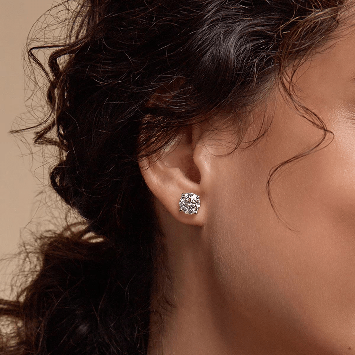 AGI Certified 6 CTW Lab Grown Diamond Stud Earrings in 14K White or Yellow Gold – G VS Round Cut - Health & Longevity Life