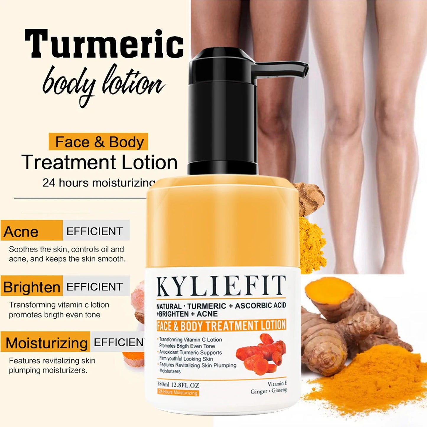 AILKE Organic Turmeric Skin Care, Lighten, Improve Dullness, Brightening, Hydration, Exfoliates, Smooths Skin, For Men And Women - Health & Longevity Life