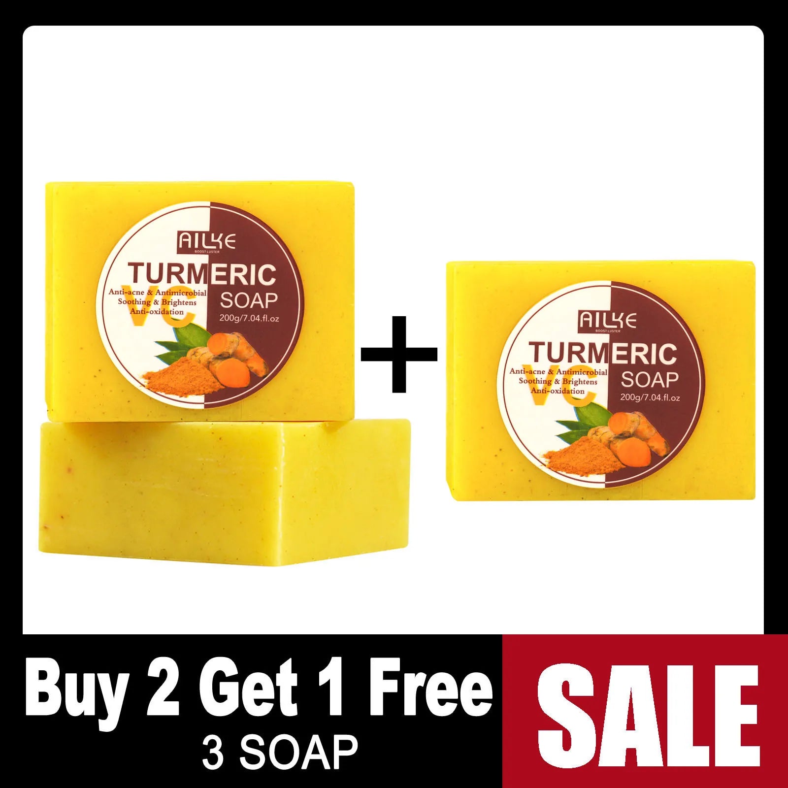 AILKE Organic Turmeric Skin Care, Lighten, Improve Dullness, Brightening, Hydration, Exfoliates, Smooths Skin, For Men And Women - Health & Longevity Life