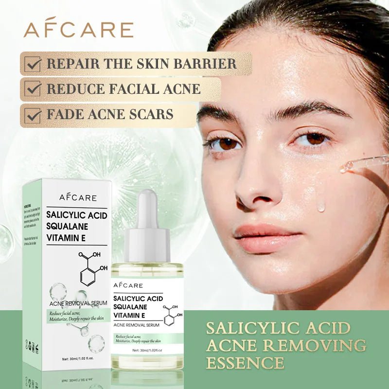 Anti - Acne Face Serum Salicylic Acid Acne Removing Essence Squalane Vitamin E Moisturizing Brightening Korean Skincare Products - Health & Longevity Life