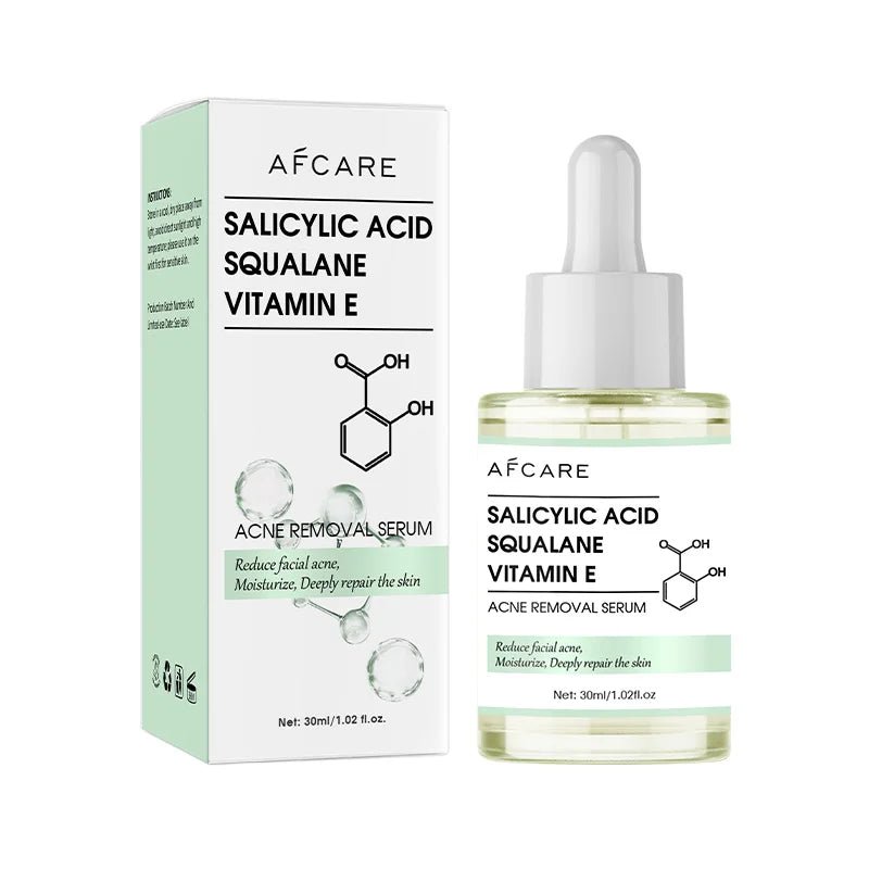 Anti - Acne Face Serum Salicylic Acid Acne Removing Essence Squalane Vitamin E Moisturizing Brightening Korean Skincare Products - Health & Longevity Life