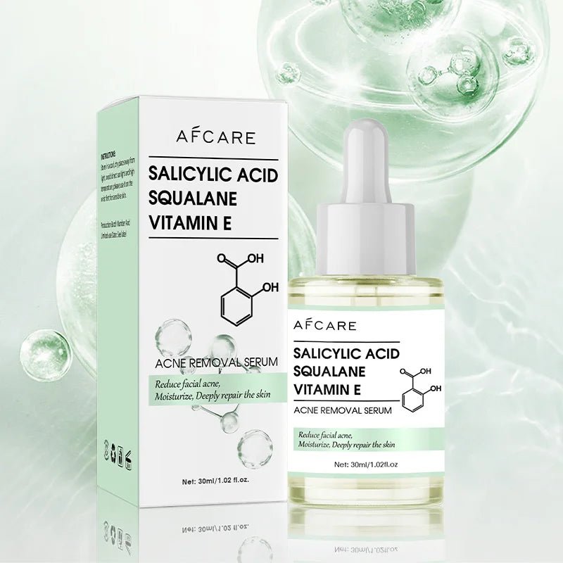 Anti - Acne Face Serum Salicylic Acid Acne Removing Essence Squalane Vitamin E Moisturizing Brightening Korean Skincare Products - Health & Longevity Life