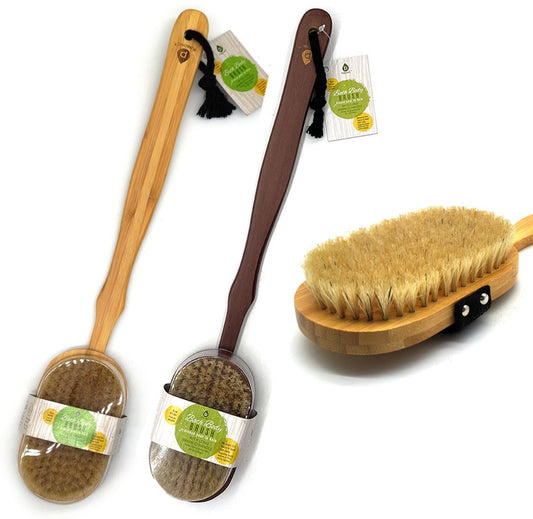 Bath Body Brush With Long Bamboo Handle - Health & Longevity Life