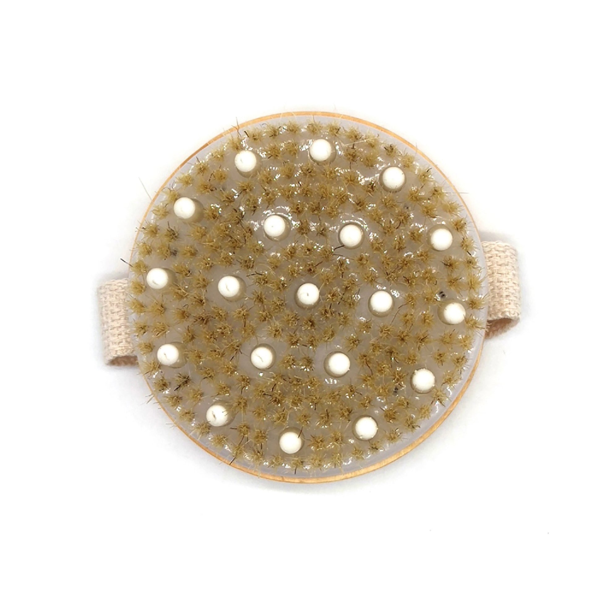 Bath Brush and Rubber Massager with Lotus wooden handle - Health & Longevity Life