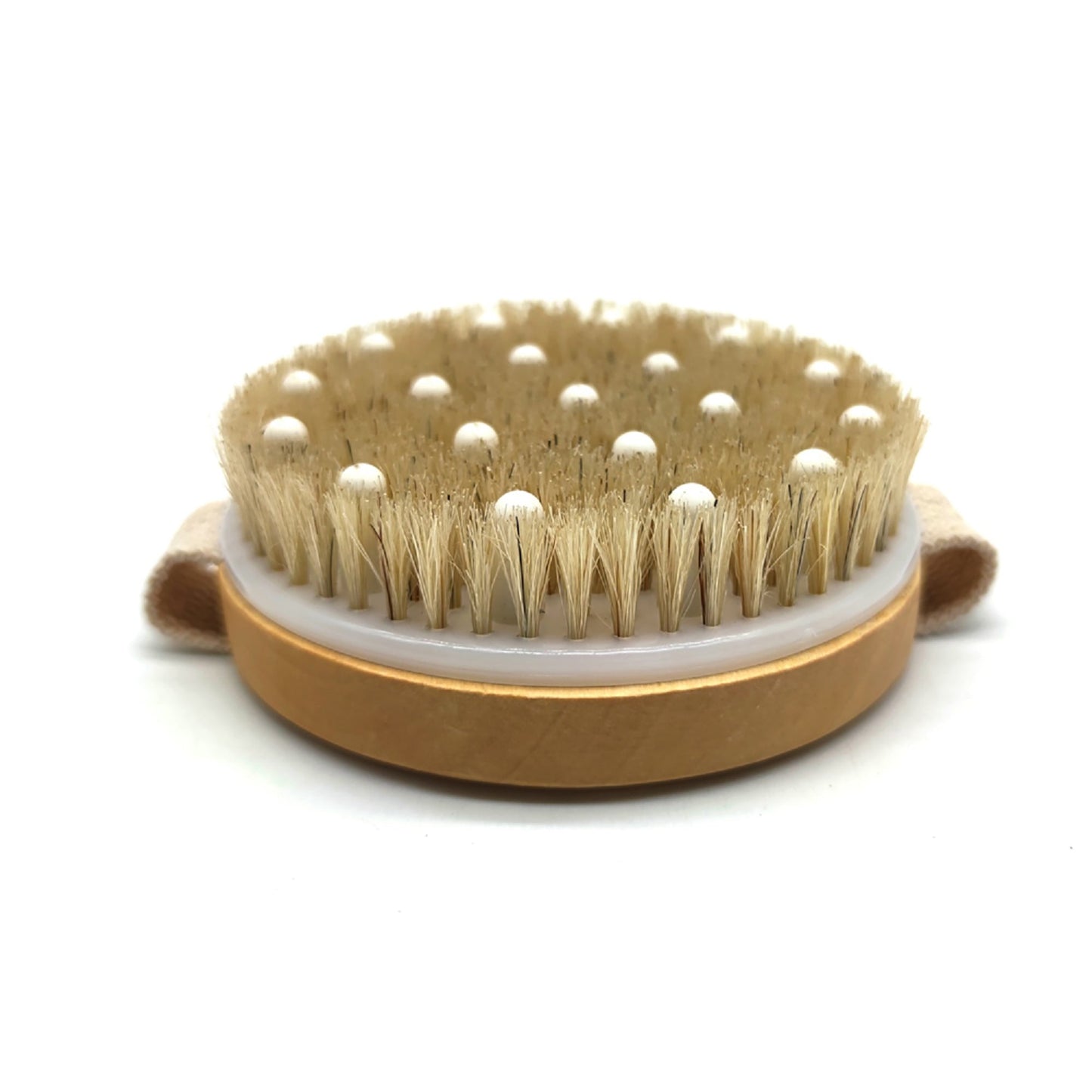 Bath Brush and Rubber Massager with Lotus wooden handle - Health & Longevity Life