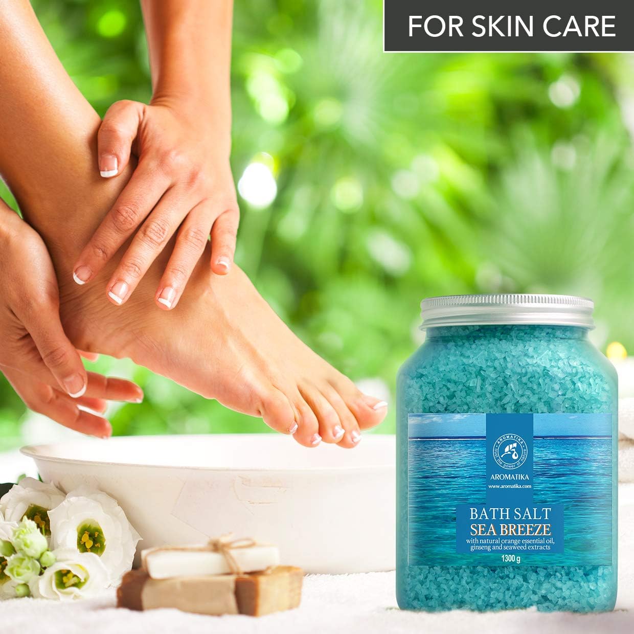 Bath Sea Salt 46 Oz - Sea Breeze Salt - Natural Bath Sea Salts - Best for Good Sleep - Relaxing - Calming - Body Care - Beauty - Aromatherapy - Health & Longevity Life