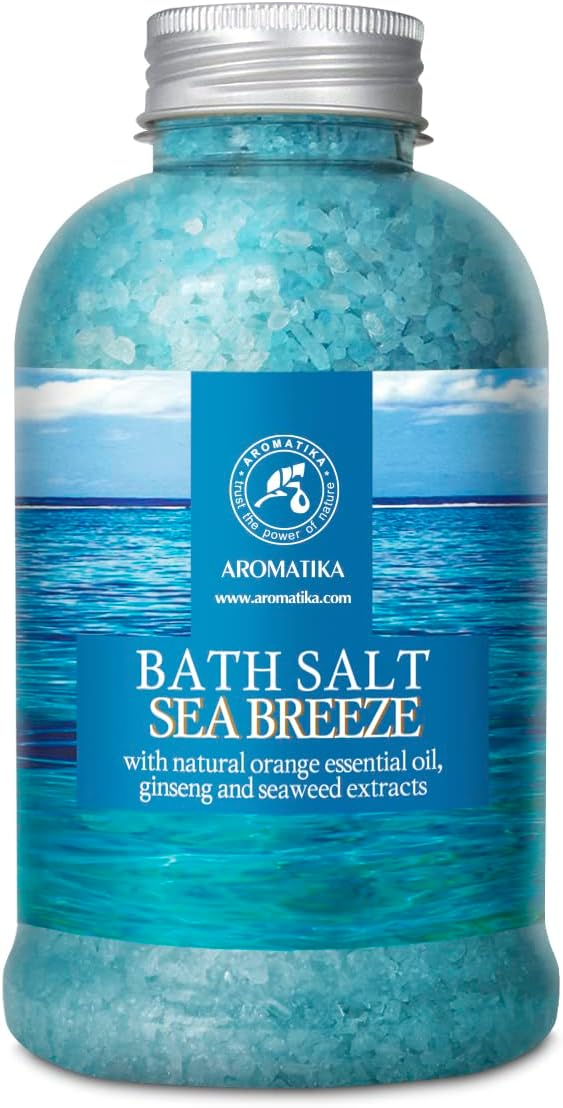 Bath Sea Salt 46 Oz - Sea Breeze Salt - Natural Bath Sea Salts - Best for Good Sleep - Relaxing - Calming - Body Care - Beauty - Aromatherapy - Health & Longevity Life