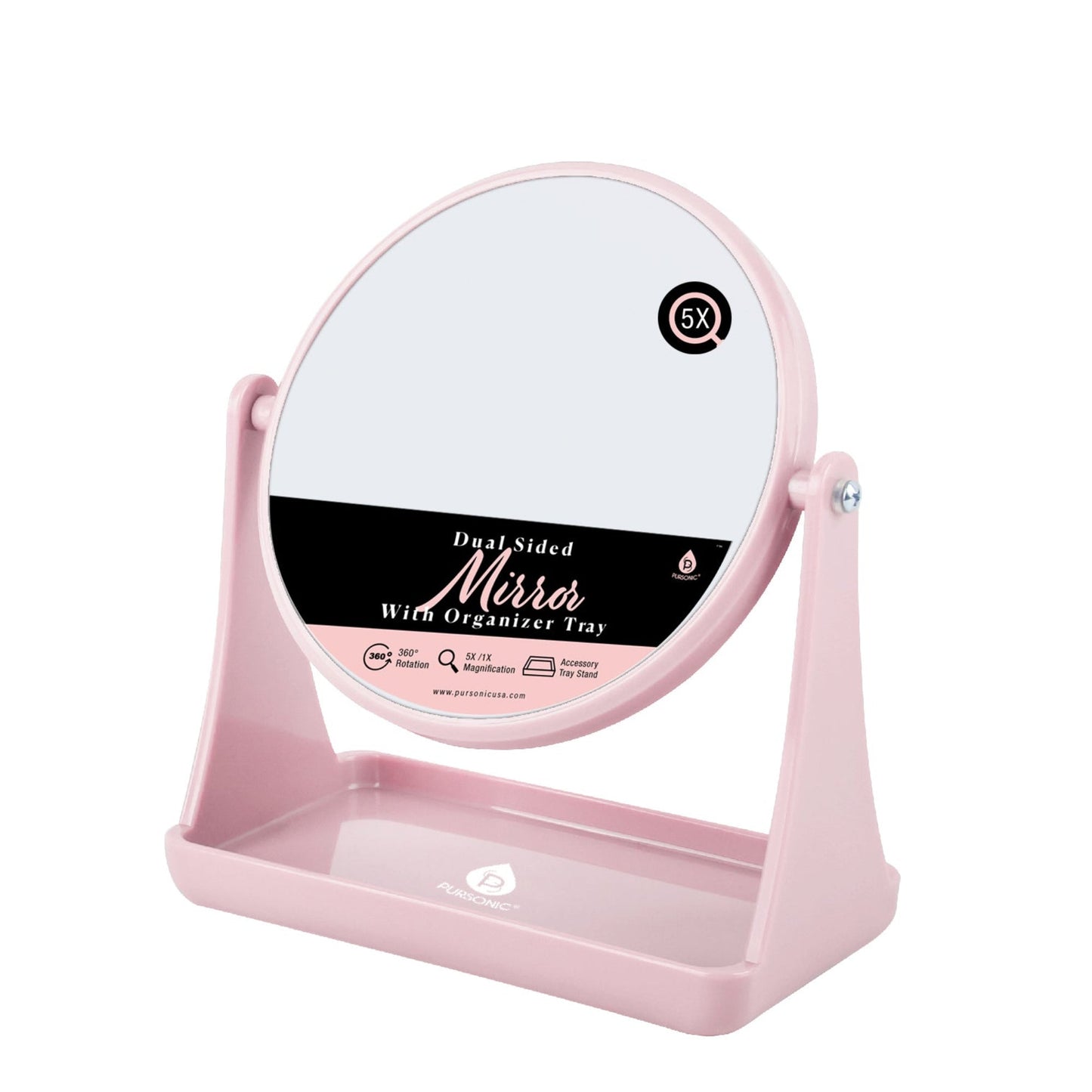 Dual Side Mirror With Organizer Tray - Health & Longevity Life