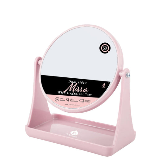 Dual Side Mirror With Organizer Tray - Health & Longevity Life