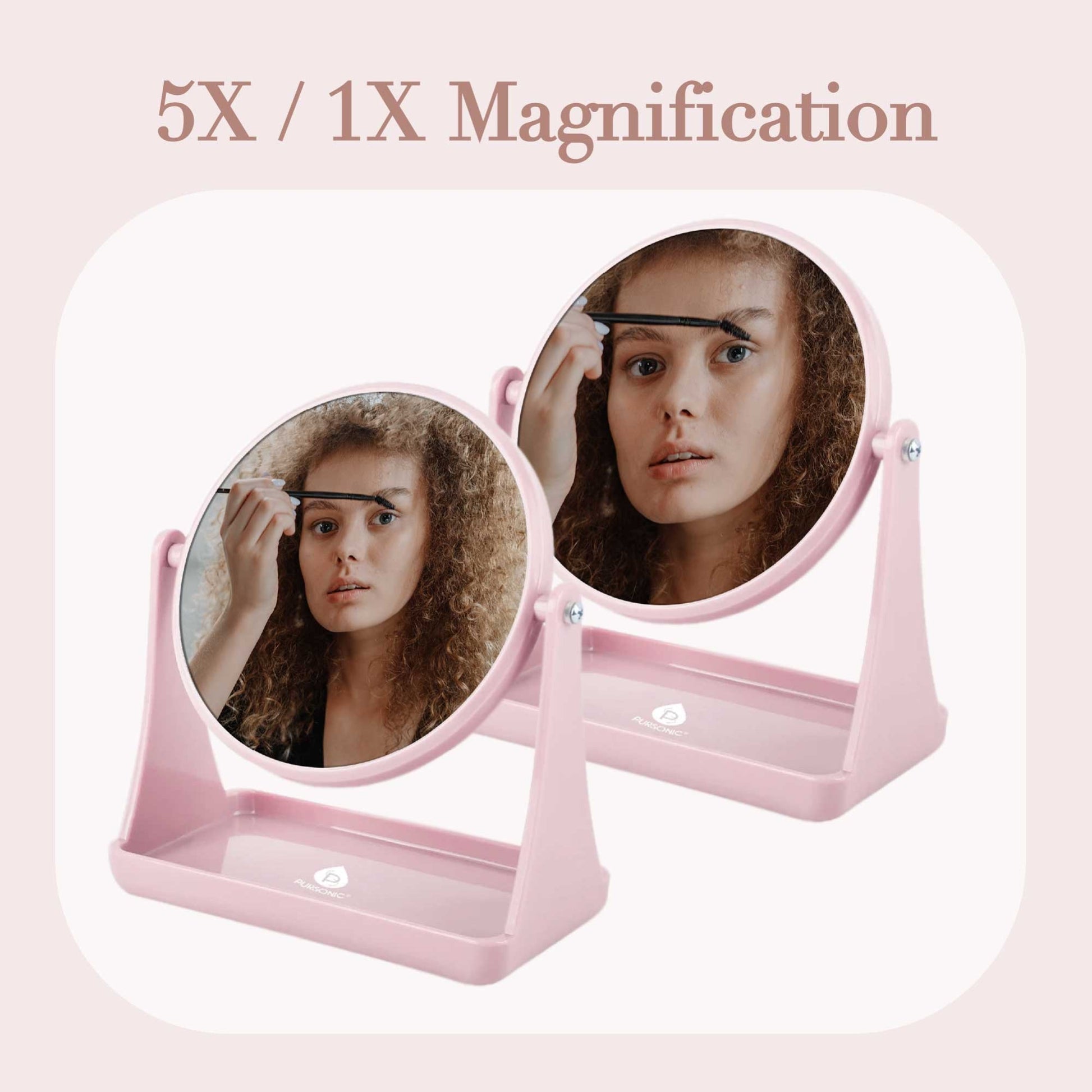 Dual Side Mirror With Organizer Tray - Health & Longevity Life