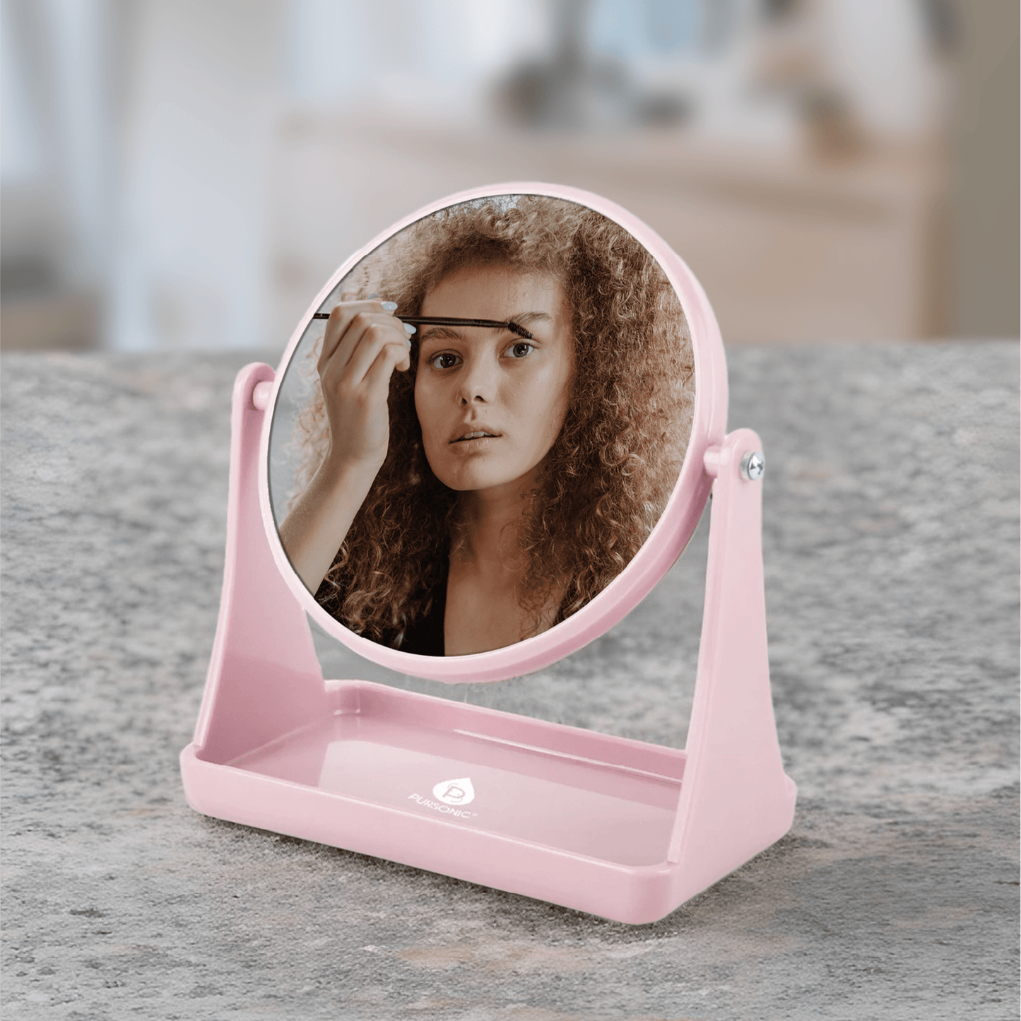 Dual Side Mirror With Organizer Tray - Health & Longevity Life