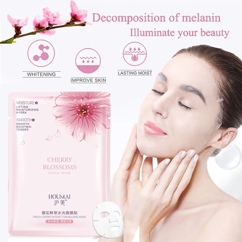 Facial Products Kit Sakura Skin Care Set Facial Cleanser Face Cream Fade Dark Circles Eye Cream Korean Skincare Products - Health & Longevity Life
