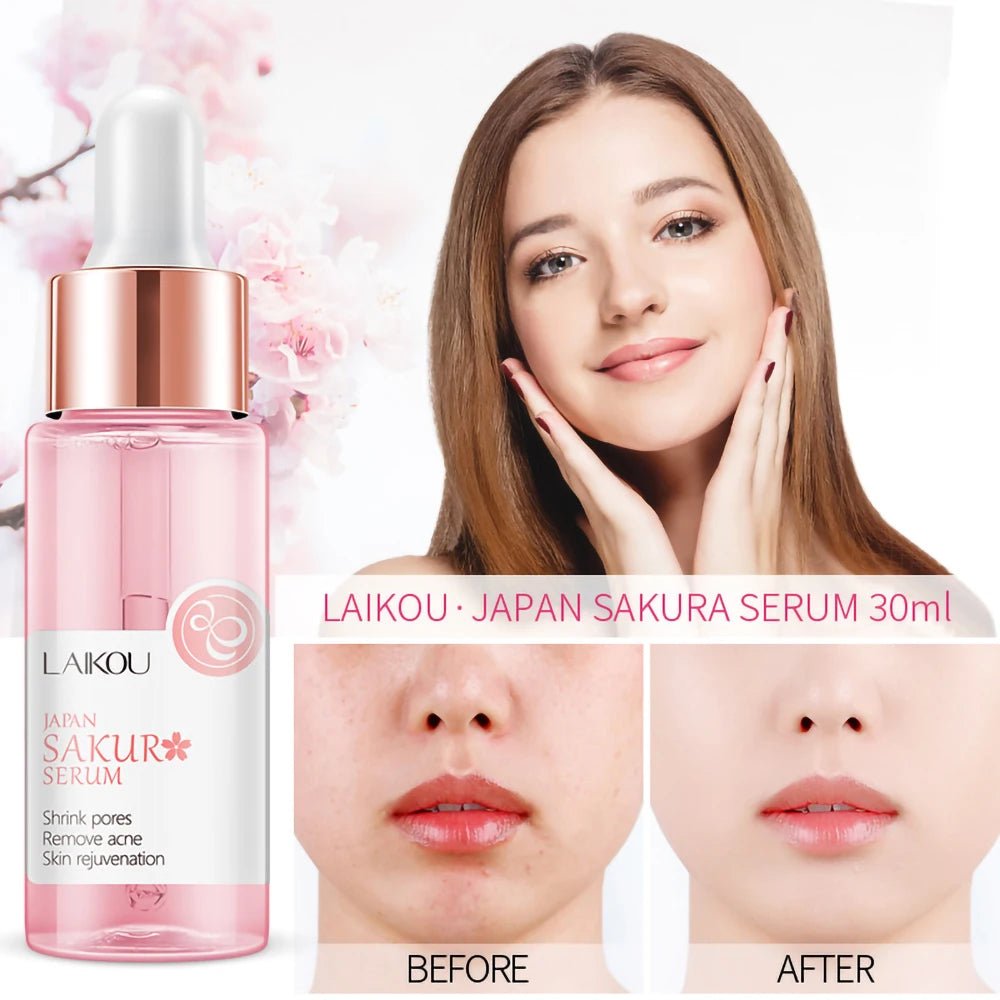 Facial Products Kit Sakura Skin Care Set Facial Cleanser Face Cream Fade Dark Circles Eye Cream Korean Skincare Products - Health & Longevity Life