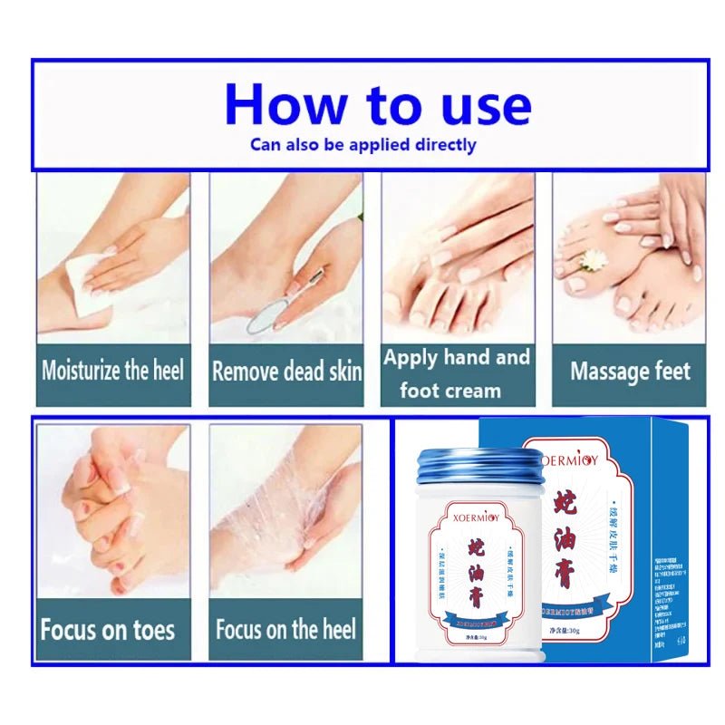 Herbal Anti Crack Foot Cream Heel Cracking Repair Products Exfoliation Dead Skin Removal Softening Moisturize Smooth Skin Care - Health & Longevity Life