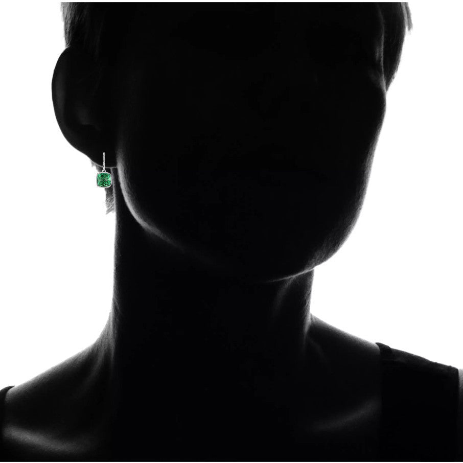 Luxurious 4.50CTW Lab Grown Cushion Cut Emerald Drop Earrings in 925 Sterling Silver - 8mm Square Gems - Health & Longevity Life