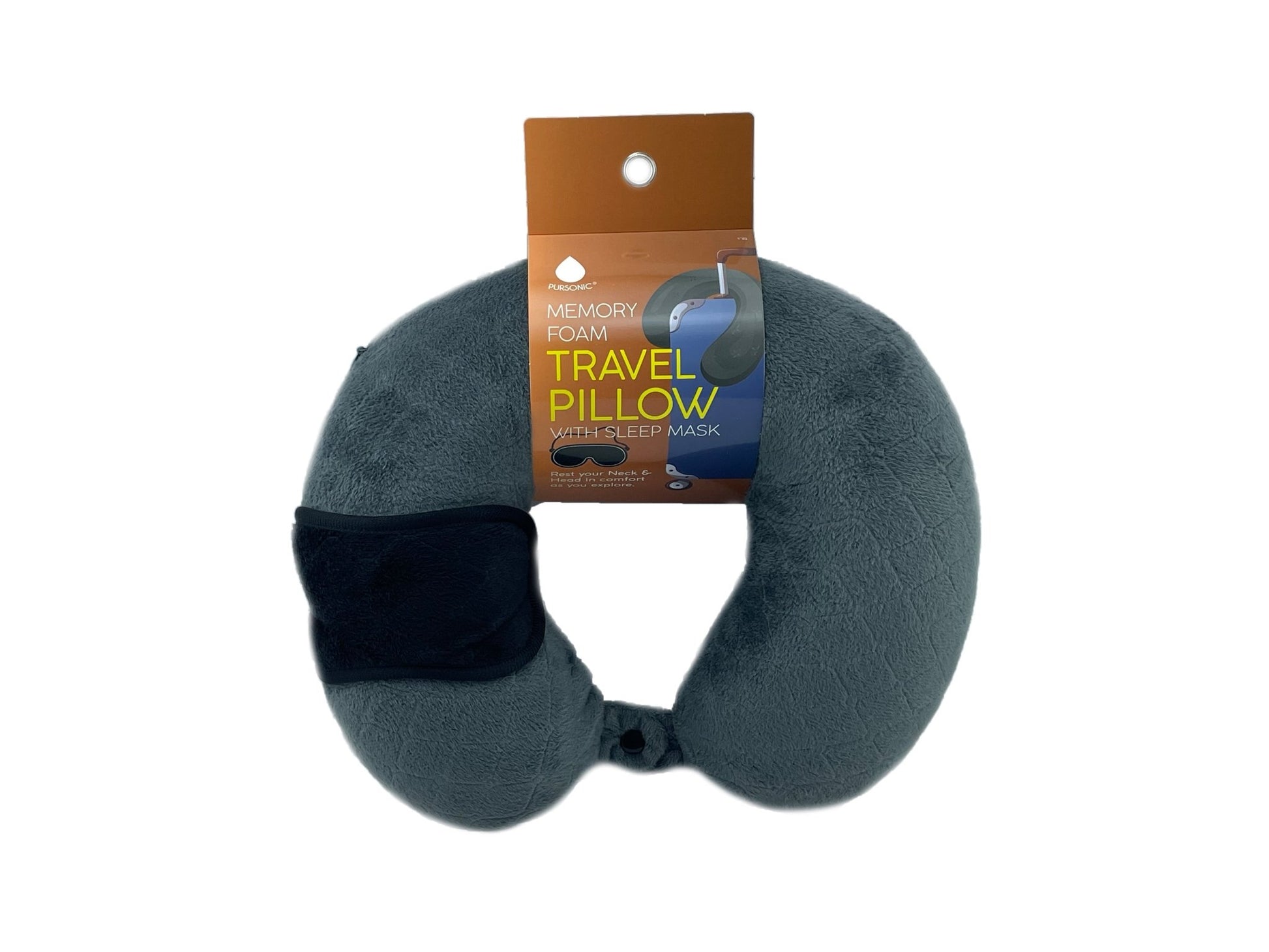 Memory Foam Travel Pillow with Sleep Mask - Health & Longevity Life