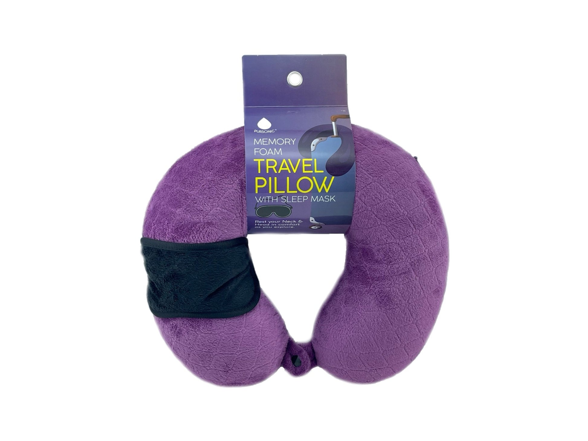 Memory Foam Travel Pillow with Sleep Mask - Health & Longevity Life