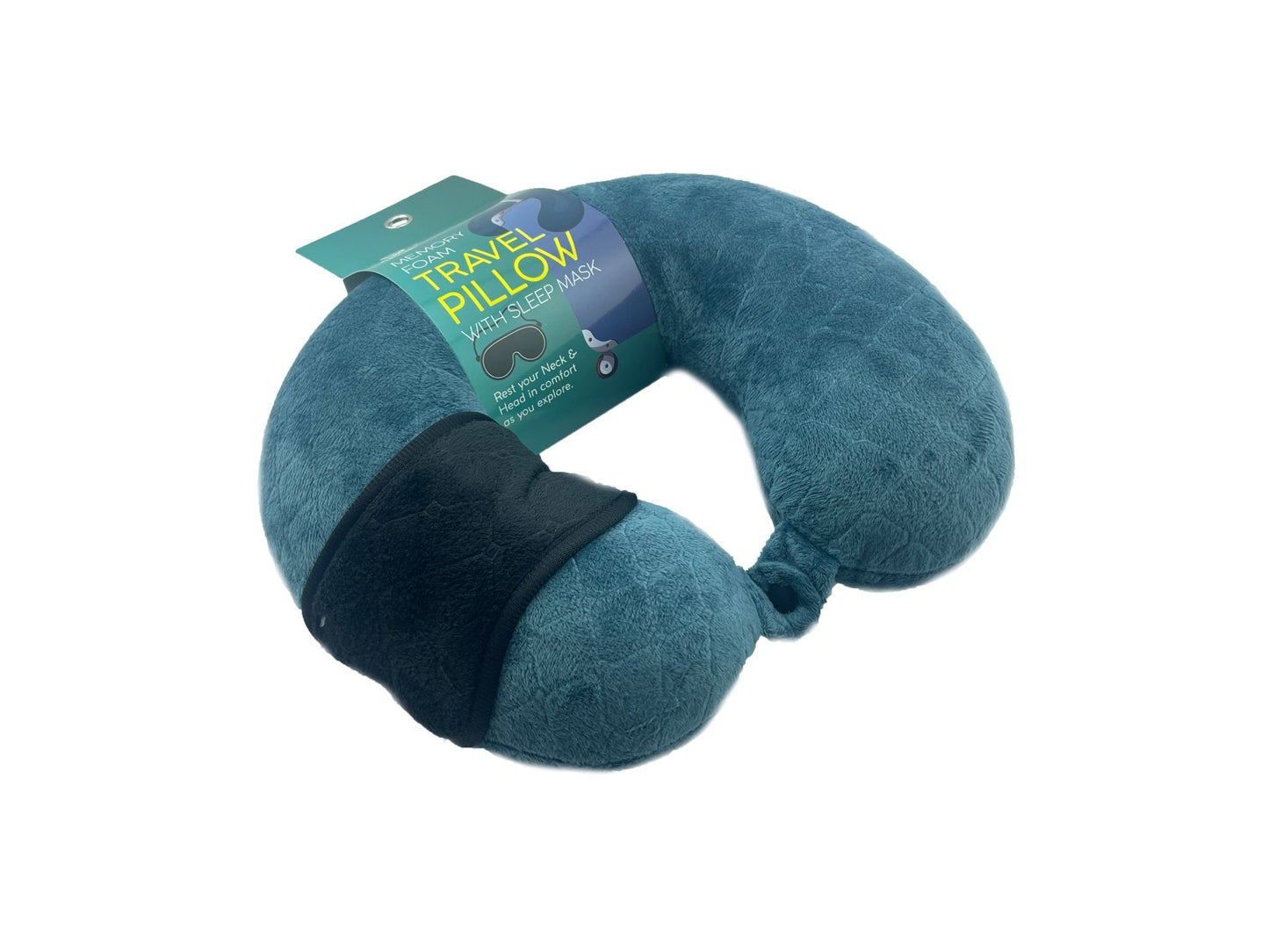 Memory Foam Travel Pillow with Sleep Mask - Health & Longevity Life