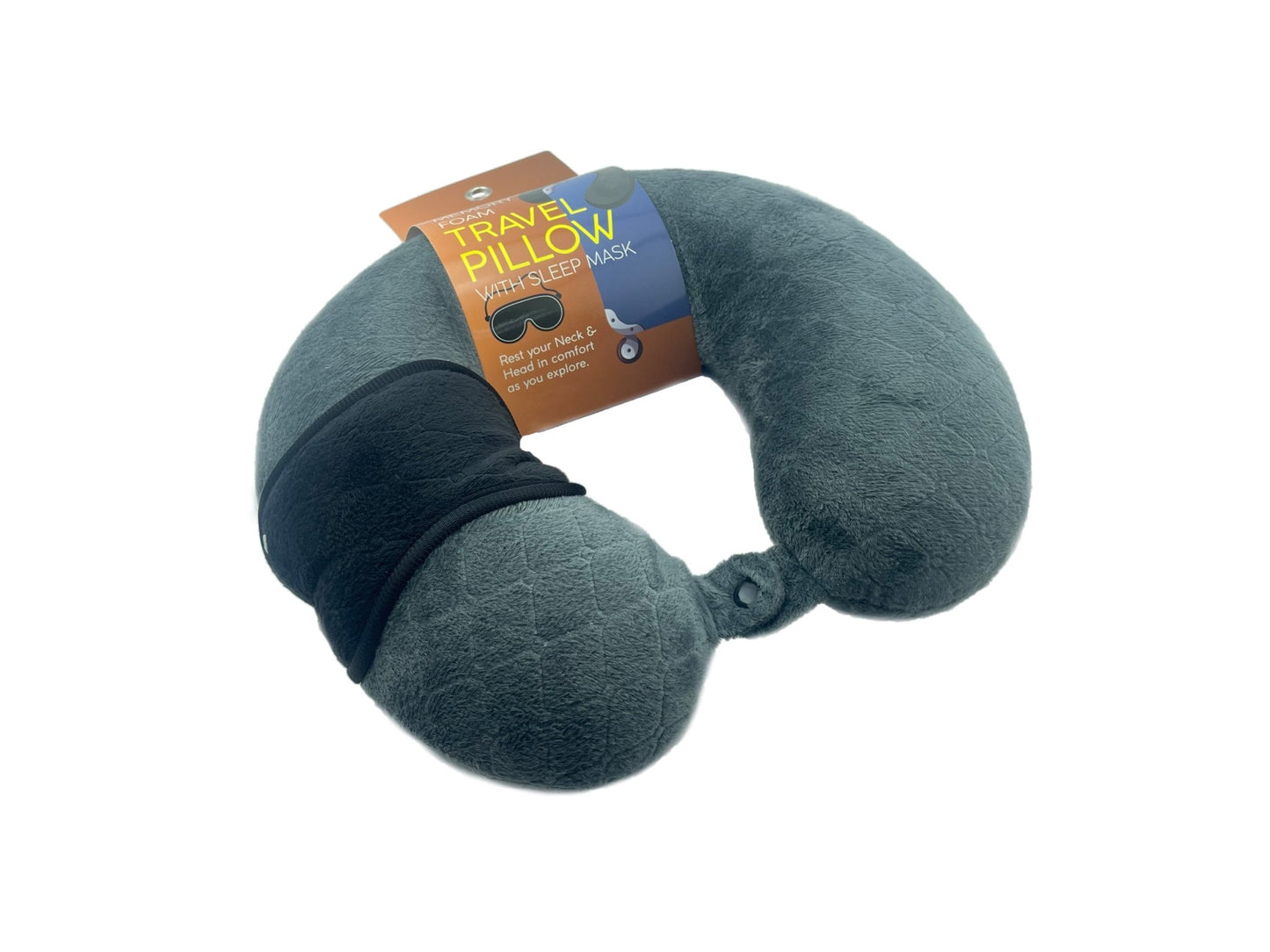 Memory Foam Travel Pillow with Sleep Mask - Health & Longevity Life